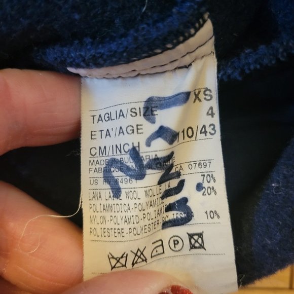 vintage Colors of Benetton wool blend coat kids xs - Picture 7 of 8